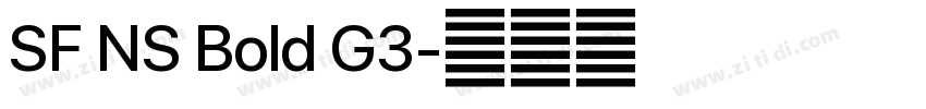 SF NS Bold G3字体转换 SF NS Bold G3字体转换